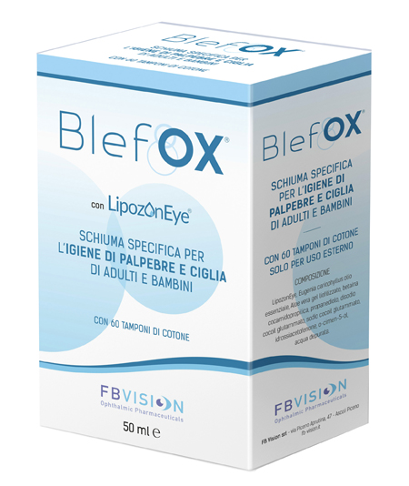 BLEFOX SCHIUMA SPECIFICA PER IGIENE PALPEBRE E CIGLIA 50 ML CON EROGATORE + 60 DISCHETTI - Farmacia Sant Anna SAS del Dott. Mariani Federigo