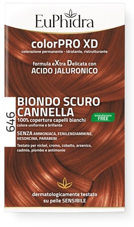 EUPHIDRA COLORPRO GEL COLORANTE CAPELLI XD 646 CANNELLA 50 ML IN FLACONE + ATTIVANTE + BALSAMO + GUANTI - Farmacia Sant Anna SAS del Dott. Mariani Federigo