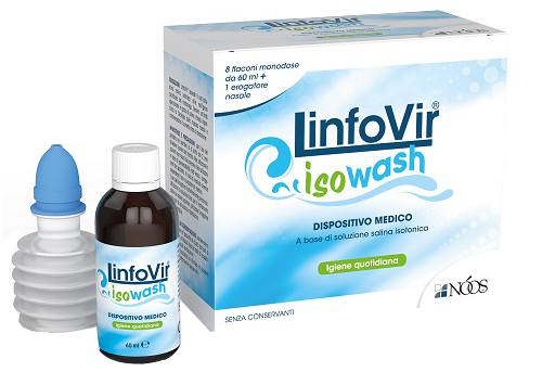 SOLUZIONE SALINA ISOTONICA LINFOVIR ISOWASH 8 FLACONI DA 60 ML - Farmacia Sant Anna SAS del Dott. Mariani Federigo