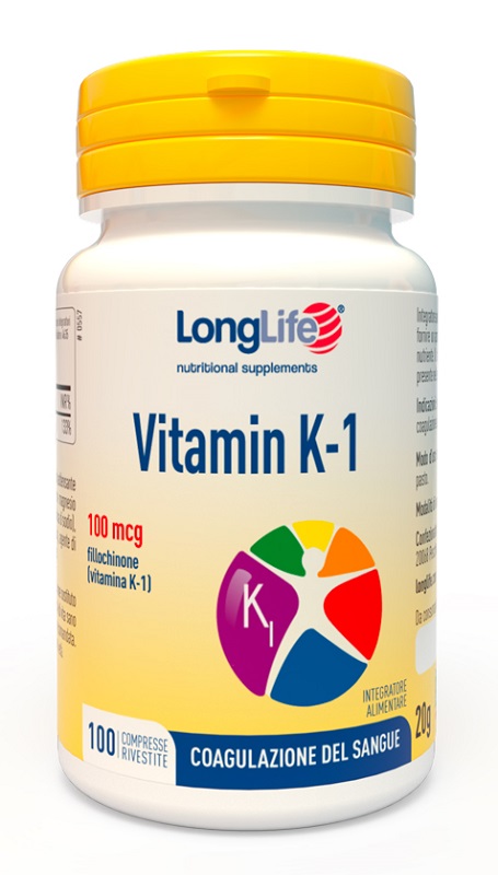 LONGLIFE VITAMIN K 100MCG 100 COMPRESSE RIVESTITE - Farmacia Sant Anna SAS del Dott. Mariani Federigo
