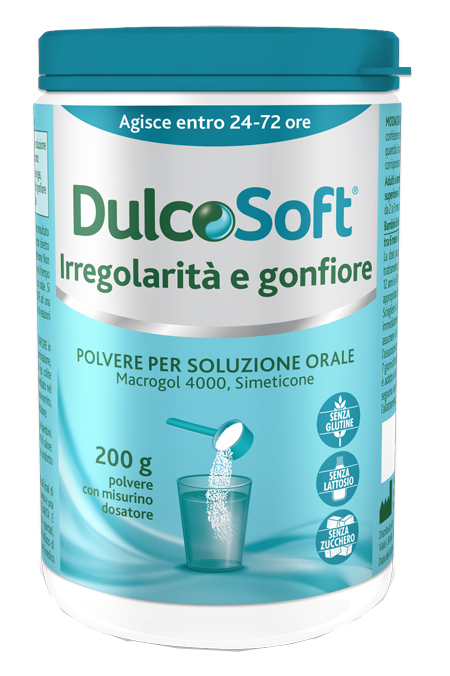 DULCOSOFT IRREGOLARITA' E GONFIORE POLVERE SOLUBILE 200 G - Farmacia Sant Anna SAS del Dott. Mariani Federigo