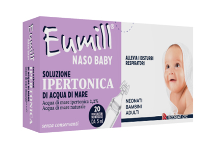 EUMILL NASO BABY SOLUZIONE IPERTONICA 20 CONTENITORI MONODOSE 5 ML - Farmacia Sant Anna SAS del Dott. Mariani Federigo