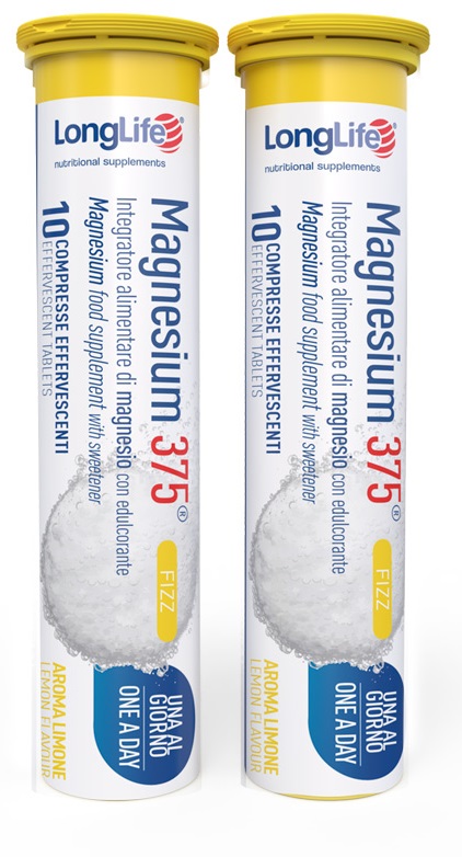 LONGLIFE MAGNESIUM 375 FIZZ 20 COMPRESSE EFFERVESCENTI DA 6,3 G - Farmacia Sant Anna SAS del Dott. Mariani Federigo
