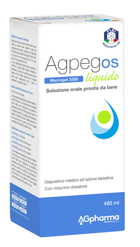 AGPEG OS MACROGOL 3350 LIQUIDO 480 ML - Farmacia Sant Anna SAS del Dott. Mariani Federigo