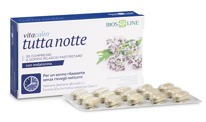 VITACALM TUTTA NOTTE CON MELATONINA 30 COMPRESSE - Farmacia Sant Anna SAS del Dott. Mariani Federigo