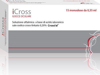 ICROSS SOLUZIONE OFTALMICA ACIDO IALURONICO CROSS-LINKATO 0,2% 15 MONODOSI DA 0,35 ML - Farmacia Sant Anna SAS del Dott. Mariani Federigo