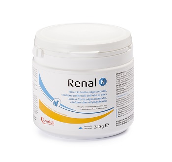 RENAL N MANGIME COMPLEMENTARE PER CANI E GATTI BARATTOLO 240 G - Farmacia Sant Anna SAS del Dott. Mariani Federigo