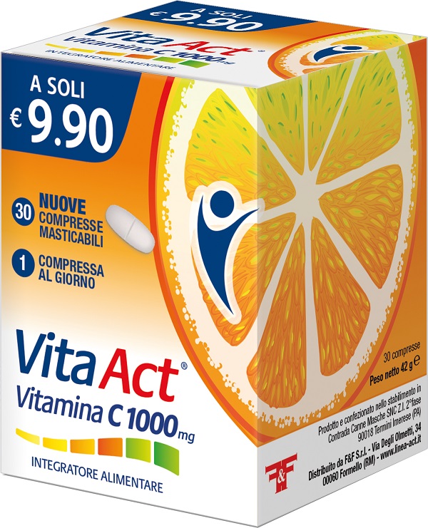 VITA ACT VITAMINA C 1000MG 30 COMPRESSE MASTICABILI - Farmacia Sant Anna SAS del Dott. Mariani Federigo