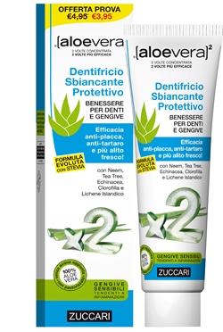 ALOEVERA2 DENTIFRICIO SBIANCANTE PROTETTIVO CON STEVIA 100 ML - Farmacia Sant Anna SAS del Dott. Mariani Federigo