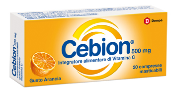 CEBION MASTICABILE ARANCIA VITAMINA C 500 MG 20 COMPRESSE - Farmacia Sant Anna SAS del Dott. Mariani Federigo