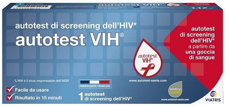 AUTOTEST VIH SCREENING DELL'HIV CONTIENE 1 AUTOTEST + SOLUZIONE + BISTURI + CEROTTO + GARZA + SALVIETTA DISINFETTANTE - Farmacia Sant Anna SAS del Dott. Mariani Federigo