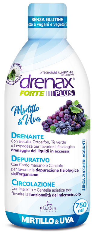 DRENAX FORTE PLUS ORIGINALE CON MIRTILLO E UVA 750 ML - Farmacia Sant Anna SAS del Dott. Mariani Federigo