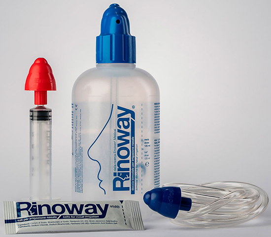 RINOWAY DOCCIA PER IRRIGAZIONE NASALE + 15 SALI ISOTONICI - Farmacia Sant Anna SAS del Dott. Mariani Federigo