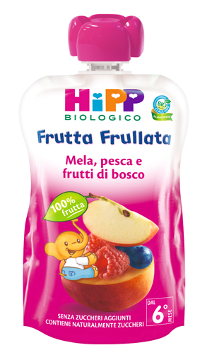 HIPP BIO FRUTTA FRULLATA MELA PESCA FRUTTI DI BOSCO 90 G - Farmacia Sant Anna SAS del Dott. Mariani Federigo