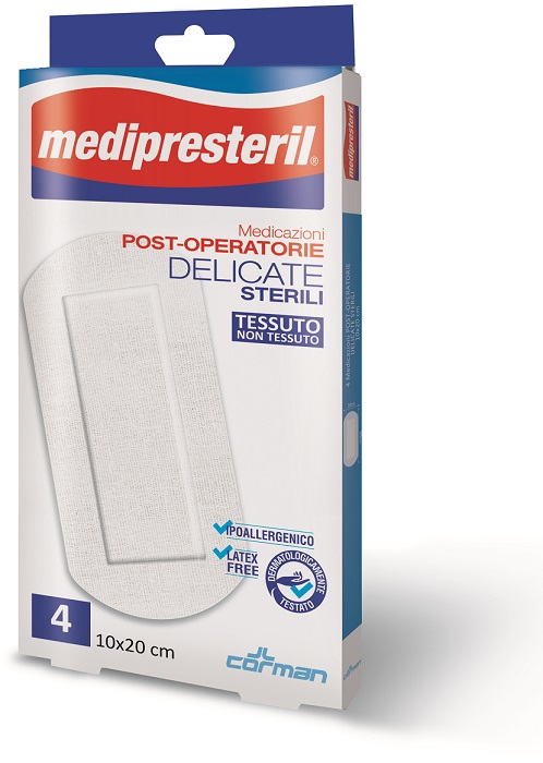 MEDICAZIONE POST OPERATORIA MEDIPRESTERIL DELICATA TNT 10X20CM 5 PEZZI - Farmacia Sant Anna SAS del Dott. Mariani Federigo