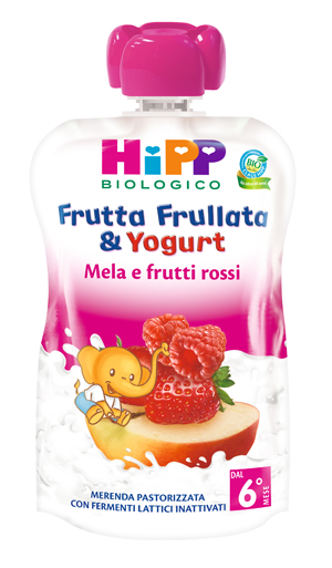 HIPP BIO FRUTTA FRULLATA YOGURT MELA FRUTTI ROSSI 90 G - Farmacia Sant Anna SAS del Dott. Mariani Federigo