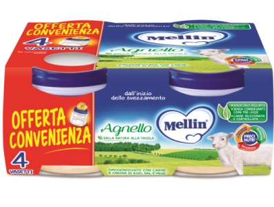 MELLIN OMOGENEIZZATO AGNELLO 4 PEZZI X 80 G - Farmacia Sant Anna SAS del Dott. Mariani Federigo