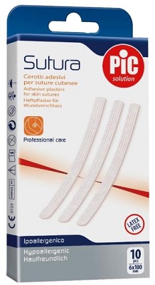 CEROTTO PER SUTURA PIC SOLUTION 6 X 100 MM 10 PEZZI - Farmacia Sant Anna SAS del Dott. Mariani Federigo