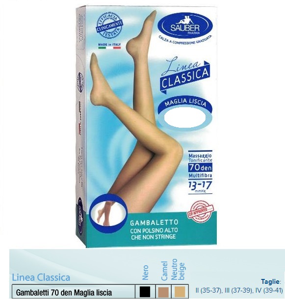 SAUBER GAMBALETTO MAGLIA LISCIA 140 DENARI CAMEL 4 - Farmacia Sant Anna SAS del Dott. Mariani Federigo