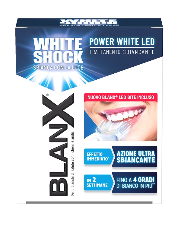 BLANX WHITE SHOCK TRATTAMENTO SBIANCANTE POWER WHITE 30 ML + LED BITE - Farmacia Sant Anna SAS del Dott. Mariani Federigo