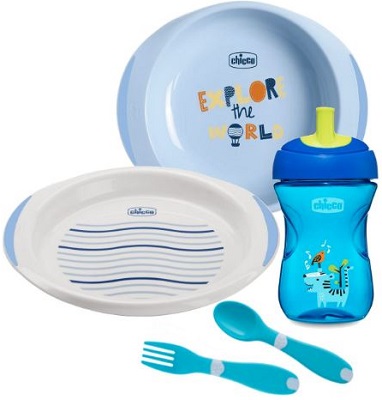 CHICCO SET PAPPA 12 MESI+ AZZURRO - Farmacia Sant Anna SAS del Dott. Mariani Federigo