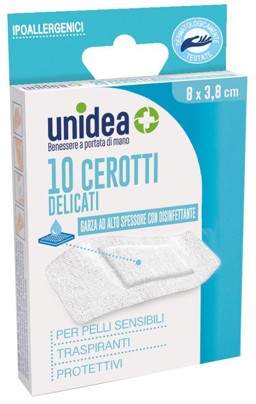 CEROTTO UNIDEA SUPER 8X3,8 CM TESSUTO NON TESSUTO 10 PEZZI - Farmacia Sant Anna SAS del Dott. Mariani Federigo