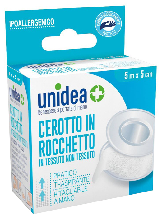 CEROTTO IN ROCCHETTO UNIDEA TESSUTO NON TESSUTO M 5X5 CM 1 PEZZO - Farmacia Sant Anna SAS del Dott. Mariani Federigo