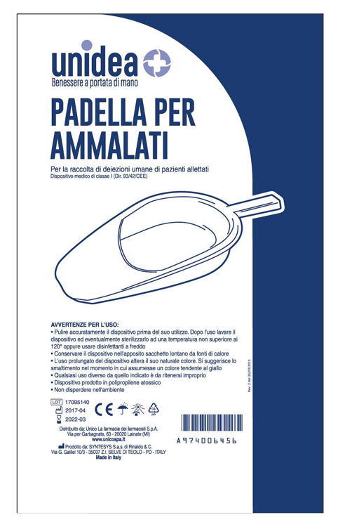 PADELLA PER RACCOLTA URINE UNIDEA DA 800 ML - Farmacia Sant Anna SAS del Dott. Mariani Federigo