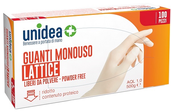 GUANTI IN LATTICE SENZA POLVERE UNIDEA MISURA LARGE 100 PEZZI - Farmacia Sant Anna SAS del Dott. Mariani Federigo
