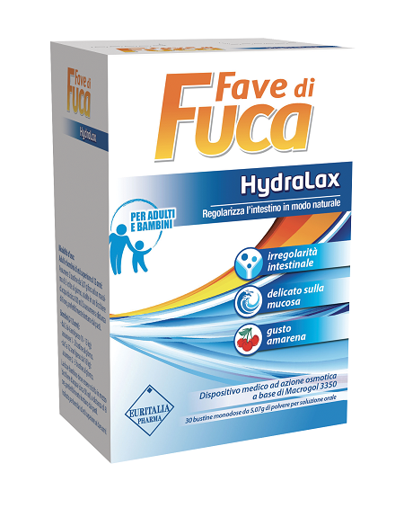 FAVE DI FUCA HYDRALAX 30 BUSTINE MONODOSE DA 5,07 G GUSTO AMARENA - Farmacia Sant Anna SAS del Dott. Mariani Federigo