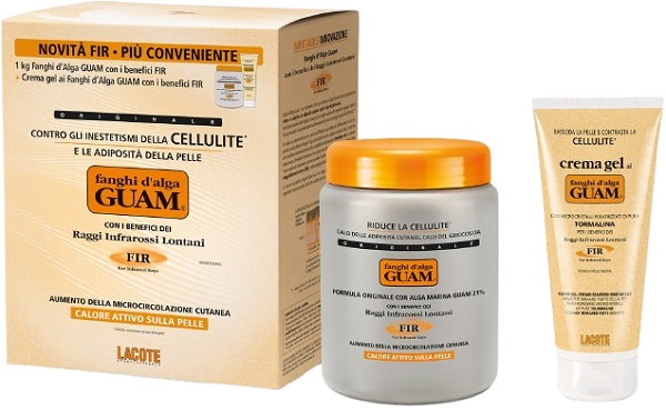 GUAM FIR FANGHI D'ALGA CONFEZIONE CONVENIENZA CON FANGHI D'ALGA GUAM FIR 1 KG + GUAM CREMA GEL FIR 200 ML - Farmacia Sant Anna SAS del Dott. Mariani Federigo
