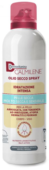 DERMOVITAMINA CALMILENE OLIO SECCO SPRAY IDRATAZIONE INTENSA PER PELLE SECCA, MOLTO SECCA E SENSIBILE 200 ML - Farmacia Sant Anna SAS del Dott. Mariani Federigo
