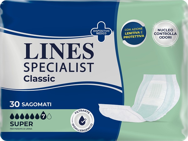 PANNOLONE LINES SPECIALIST CLASSIC SAGOMATO SUPER 30 PEZZI - Farmacia Sant Anna SAS del Dott. Mariani Federigo