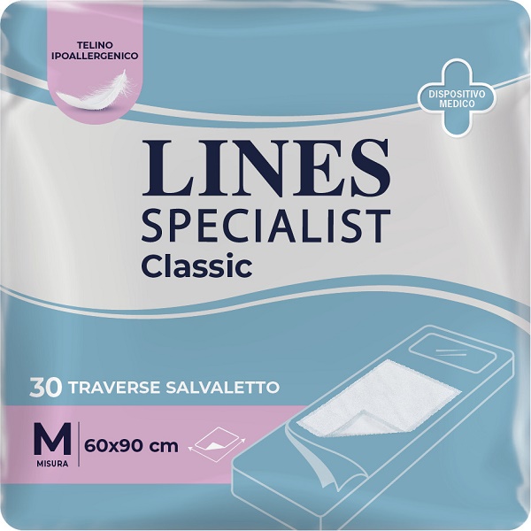 TRAVERSA ASSORBENTE LINES SPECIALIST CLASSIC MISURA 60X90 CM 30 PEZZI - Farmacia Sant Anna SAS del Dott. Mariani Federigo