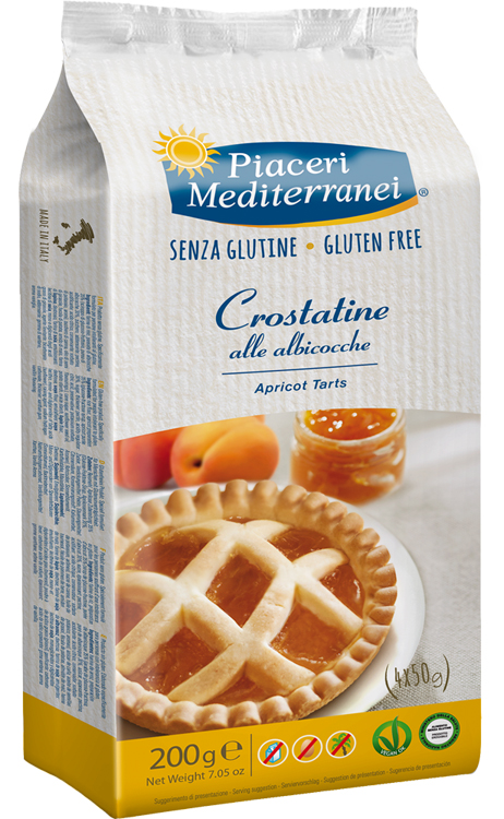 PIACERI MEDITERRANEI LE BONTA' DEL MATTINO CROSTATINE ALL'ALBICOCCA 4 X 50 G - Farmacia Sant Anna SAS del Dott. Mariani Federigo