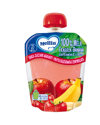 MELLIN POUCH MELA/FRAGOLA/BANANA 90 G - Farmacia Sant Anna SAS del Dott. Mariani Federigo