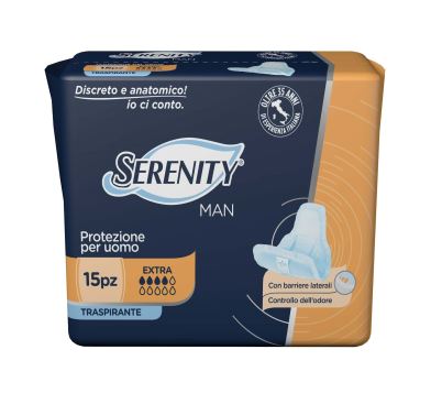 PANNOLINO SERENITY LIGHT MAN EXTRA CON ADESIVO O ALTRO FISSAGGIO 15 PEZZI - Farmacia Sant Anna SAS del Dott. Mariani Federigo