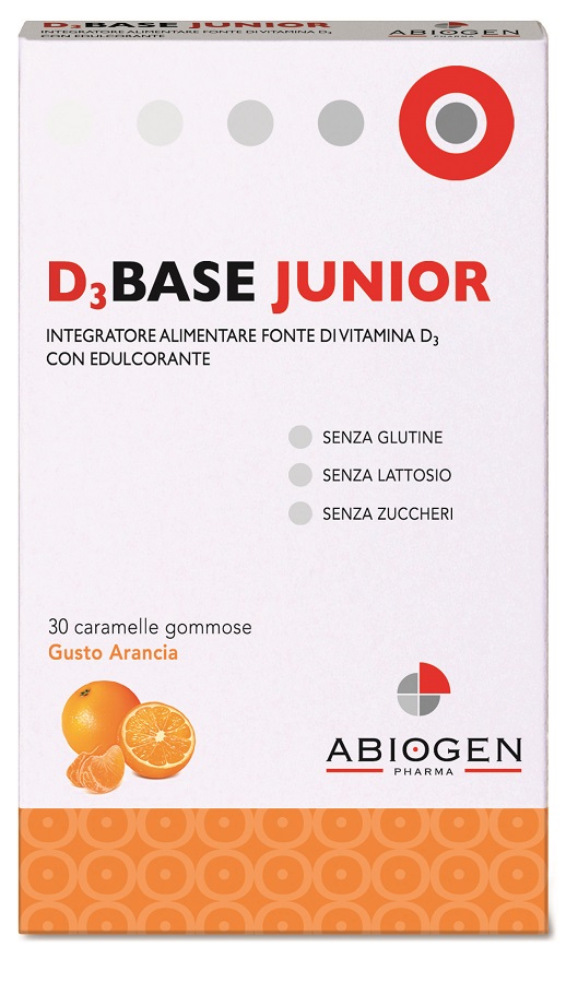 D3BASE JUNIOR 30 CARAMELLE GOMMOSE ARANCIA - Farmacia Sant Anna SAS del Dott. Mariani Federigo