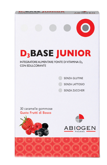 D3BASE JUNIOR 30 CARAMELLE GOMMOSE FRUTTI DI BOSCO - Farmacia Sant Anna SAS del Dott. Mariani Federigo