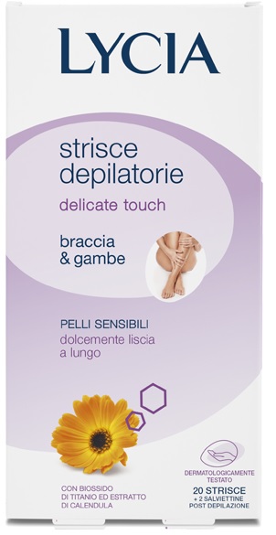 LYCIA 20 STRISCE BRACCIA/GAMBE PELLI DELICATE 12 PEZZI - Farmacia Sant Anna SAS del Dott. Mariani Federigo