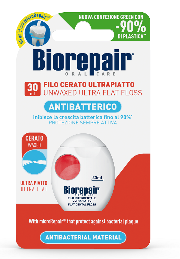 BIOREPAIR ORAL CARE ANTIBATTERICO FILO NON CERATO ULTRAPIATTO DENTI SENSIBILI 25+5 METRI - Farmacia Sant Anna SAS del Dott. Mariani Federigo