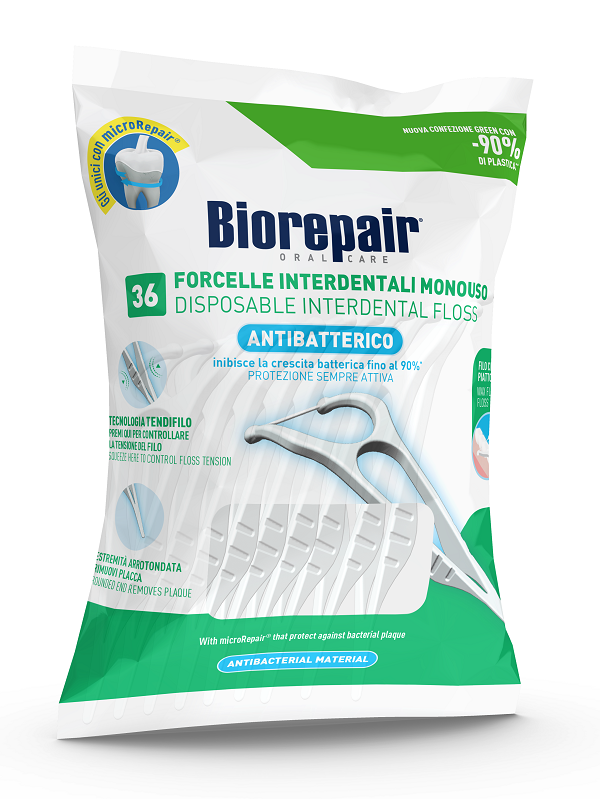 BIOREPAIR ORAL CARE ANTIBATTERICO FORCELLE INTERDENTALI MONOUSO 36 PEZZI - Farmacia Sant Anna SAS del Dott. Mariani Federigo