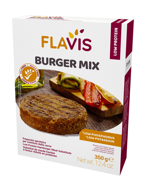 FLAVIS BURGER MIX PREPARATO APROTEICO PER SOSTITUTO DELLA CARNE 350 G - Farmacia Sant Anna SAS del Dott. Mariani Federigo