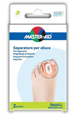 SEPARATORE DITA IN GEL MASTER-AID FOOTCARE PER ALLUCE SMALL 2 PEZZI D1 - Farmacia Sant Anna SAS del Dott. Mariani Federigo