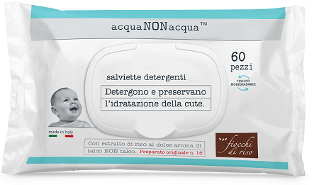 FIOCCHI DI RISO ACQUA NON ACQUA SALVIETTE DETERGENTI 60 PEZZI - Farmacia Sant Anna SAS del Dott. Mariani Federigo