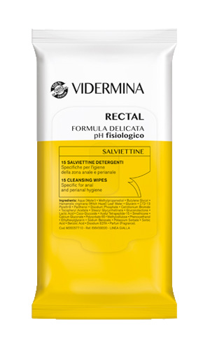 VIDERMINA RECTAL SALVIETTINE 15 PEZZI - Farmacia Sant Anna SAS del Dott. Mariani Federigo