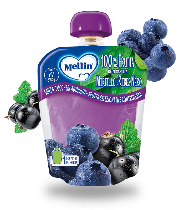 MELLIN POUCH MIRTILLO/RIBES 90 G - Farmacia Sant Anna SAS del Dott. Mariani Federigo