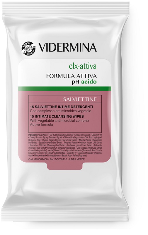 VIDERMINA CLX ATTIVA 15 SALVIETTE INTIME DETERGENTI - Farmacia Sant Anna SAS del Dott. Mariani Federigo