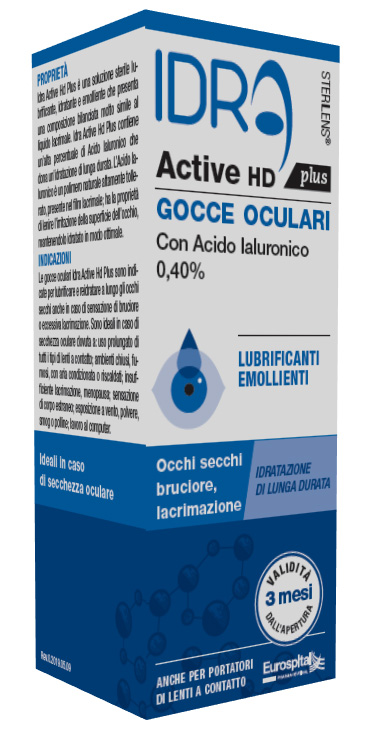 GOCCE OCULARI STERILENS IDRA ACTIVE HD PLUS 10 ML CON ACIDO IALURONICO 0,40% - Farmacia Sant Anna SAS del Dott. Mariani Federigo