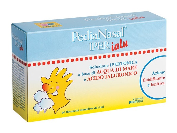 PEDIANASAL IPER SOLUZIONE IPERTONICA CON ACIDO IALURONICO 20 FLACONCINI MONODOSE DA 5 ML - Farmacia Sant Anna SAS del Dott. Mariani Federigo
